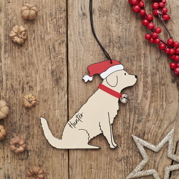 Golden Retriever Dog Christmas Decoration Personalisation Available, 2 of 6