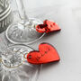 Valentine's Day Heart Personalised Wine Glass Charm, thumbnail 3 of 4