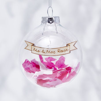 Personalised Wedding Confetti Bauble, 3 of 4