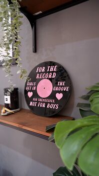 Girls Groove Upcycled 12' Lp Vinyl Record Decor, 7 of 8
