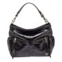 Sale Lennox Midi Black Embossed Leather Handbag, thumbnail 2 of 9