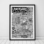 Lancashire Landmarks Print, thumbnail 1 of 10