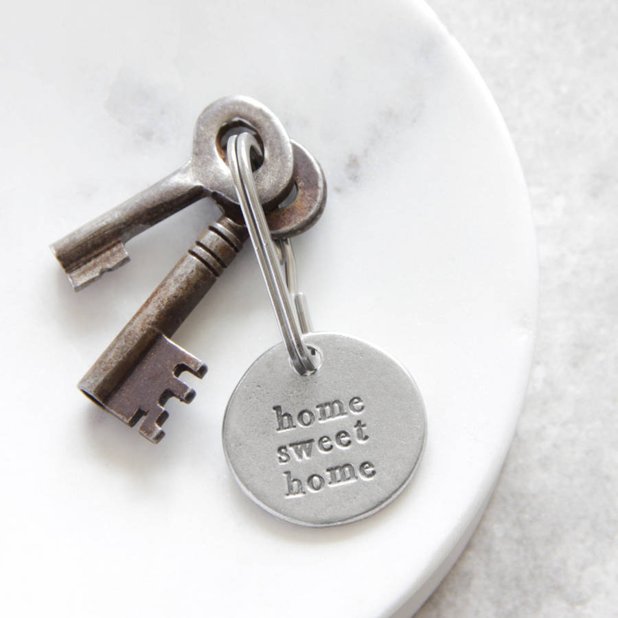 Image of 'Home Sweet Home' Keyring, silver