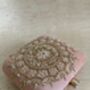Pink Raw Silk Mandala Design Square Clutch Bag, thumbnail 3 of 7
