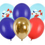 Six Airplane Birthday Party Balloons, thumbnail 1 of 2