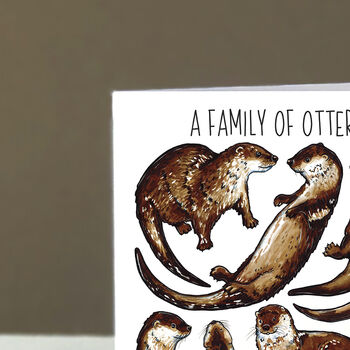 Otters Watercolour Greeting Card, 2 of 6