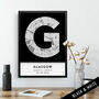 Glasgow City Map Wall Art Print, thumbnail 2 of 9