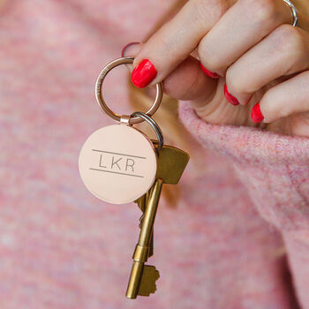 Initial Personalised Solid Circle Disc Keyring, 2 of 12