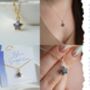 Sapphire Mini Star Earrings, thumbnail 5 of 11