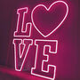 'Love' Handmade Neon LED Sign, thumbnail 2 of 4