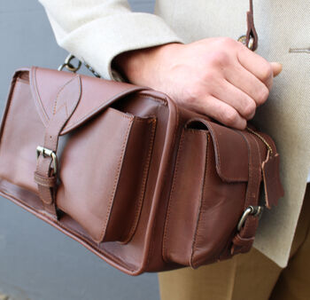 'Emerson' Extra Water Resistant Leather Camera Bag, 3 of 11