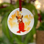 Personalised Giraffe Ceramic Christmas Decoration, thumbnail 1 of 3