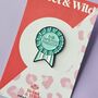 Did Something Productive Enamel Rosette Pin, thumbnail 1 of 3