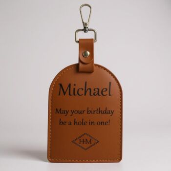 Tan Golf Tee Holder Personalised With Any Message, 2 of 8