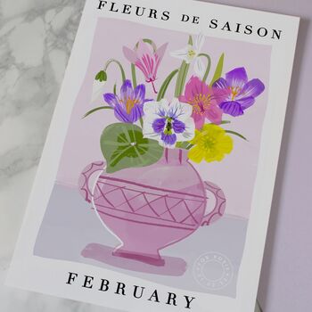 Seasonal Flowers Personalised Print, 3 of 10