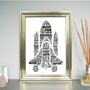 Space Shuttle Or Astronaut Personalised Print, thumbnail 1 of 3