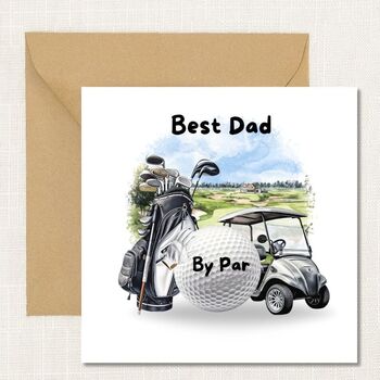 Golf Pun Card Fathers Day Dads Birthday, 2 of 5