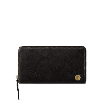 Black Cowhide Leather Clutch And Purse Matching Set, 3 of 9