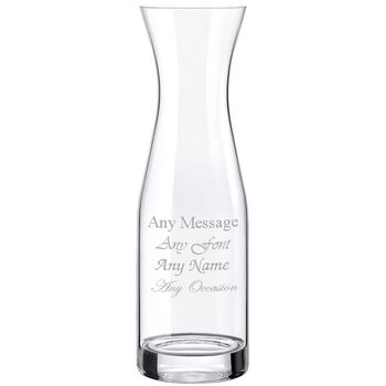 Personalised Sleek Water Wine Carafe 1000ml, 2 of 4
