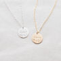 Personalised Floral Name Disc Necklace, thumbnail 3 of 5