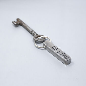 Fathers Day Personalised Hand Forged Keyring, 3 of 10
