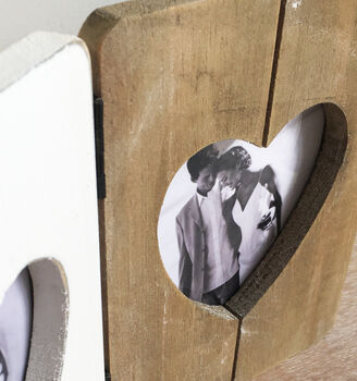 Heart Folding Picture Double Photo Frame, 4 of 5