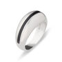 Black Candy Stripe Dome Ring, thumbnail 2 of 6