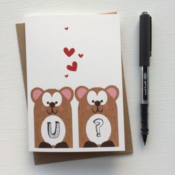 Mr And Mrs Bear Wedding Anniversary And Valentines Card, 8 of 8