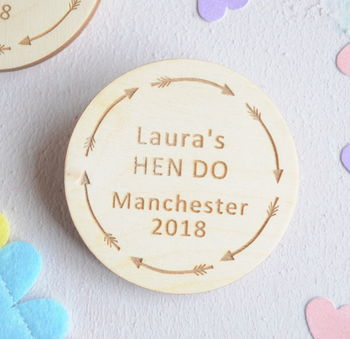 Personalised Hen Party Arrow Badges, 2 of 2
