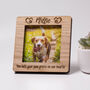 Personalised Pet Paw Print With Heart Oak Photo Frame, thumbnail 1 of 8