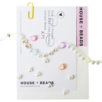 Personalised Love Heart Friendship Bracelet Kit, 2 of 3