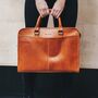 Personalised Leather Laptop Briefcase Satchel ‘Loxley', thumbnail 4 of 10