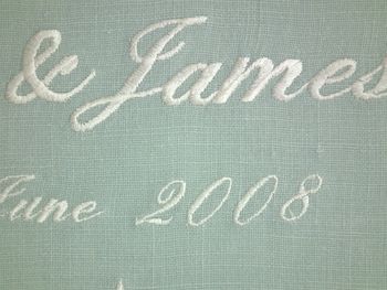Personalised Fourth Wedding Anniversary Linen Picture, 2 of 3