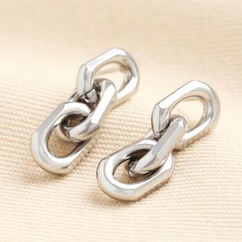 Stainless Steel Paperclip Drop Earrings, 2 of 7
