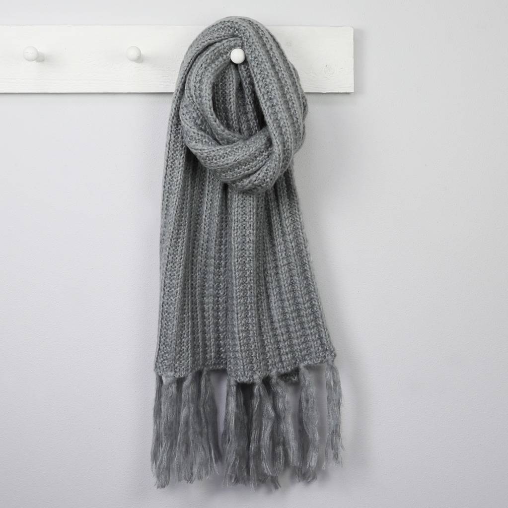 Knitted Scarf With Tassels By Lisa Angel