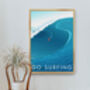 Go Surfing Travel Poster Art Print, thumbnail 5 of 8
