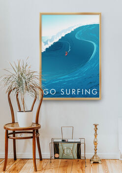 Go Surfing Travel Poster Art Print, 5 of 8