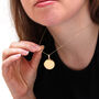 Large 9ct Gold Engravable Round Locket On Chain, thumbnail 3 of 5