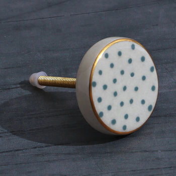 G Decor Handcrafted Ceramic Knobs Geometric And Polka Dot Collection, 4 of 5