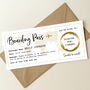 Personalised Boarding Pass Scratch And Reveal Gift Voucher: Gold Circle Design, thumbnail 2 of 10