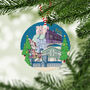 York Skyline Wooden Christmas Bauble, thumbnail 1 of 2
