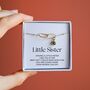 Little Sister Interlocking Bracelet – Lil Sister Birthstone Gift, thumbnail 1 of 9