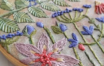 Summer Birdsong Linen Embroidery Pattern Design, 4 of 10