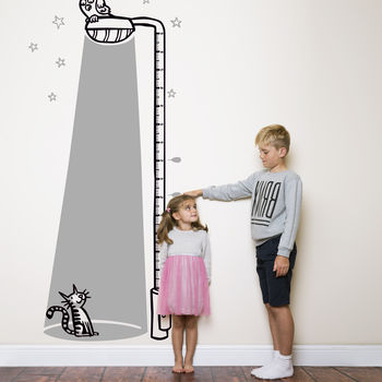 Cat In The Light Children’s Height Chart, 8 of 12