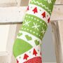 Personalised Silent Night Knitted Christmas Stocking, thumbnail 5 of 7