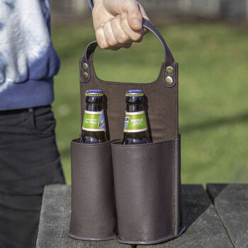 Faux Leather Bottle Carrier, 4 of 4