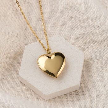 Personalised Plain Heart Locket Necklace With Photo, 5 of 8