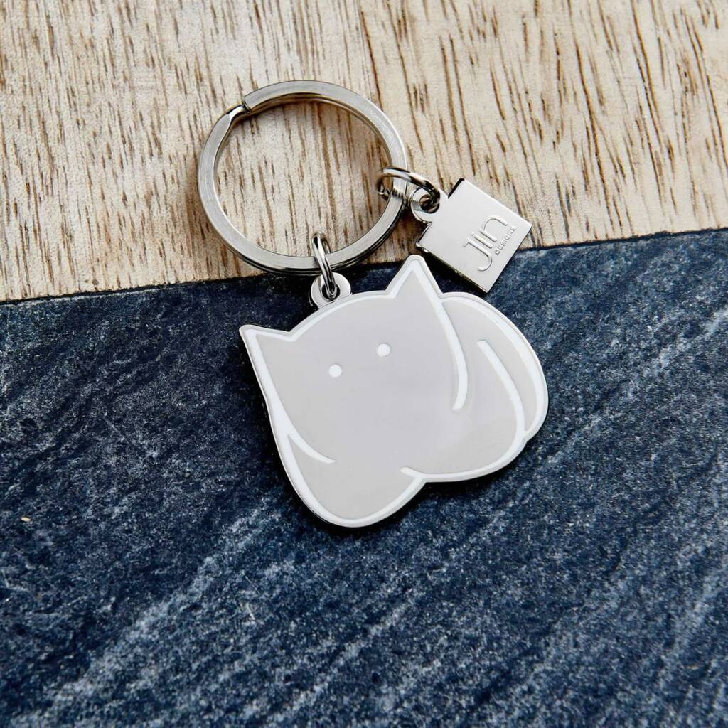 Image of CatLoaf Silver Keyring