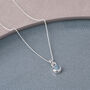 Personalised Gem Aquamarine Birthstone Necklace March, thumbnail 3 of 5