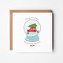 Snow Globe With Car And Tree Christmas Card, thumbnail 3 of 3